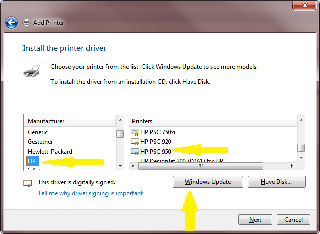 HP PSC 950 driver not found for Windows 7, 64 bit - HP Support Forum ...