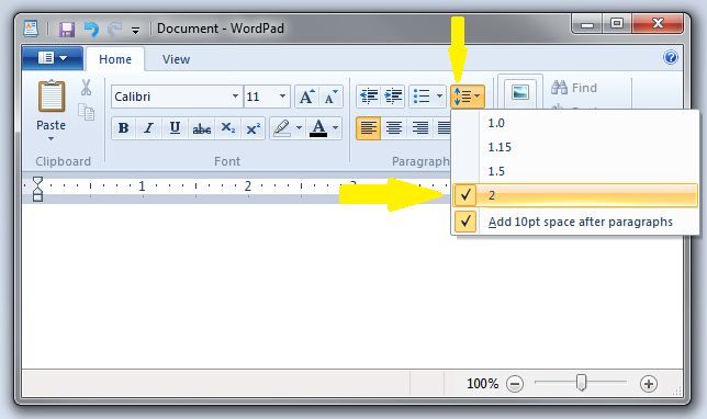 How to double space on wordpad: 4 steps with pictures 