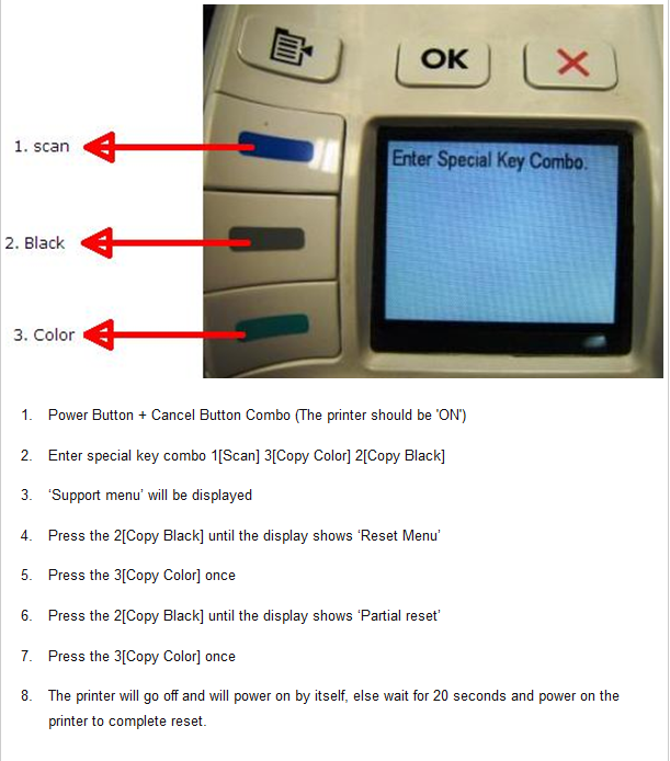 Photosmart C4280 factory reset directions please - HP Support Community -  2760497