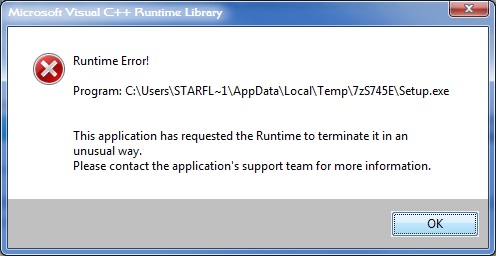 Error Message Microsoft Visual C Runtime Library Hp Support Community