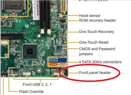 Re: Pavilion s5-1204 power switch wiring / motherboard pinse... - HP  Support Community - 4668924