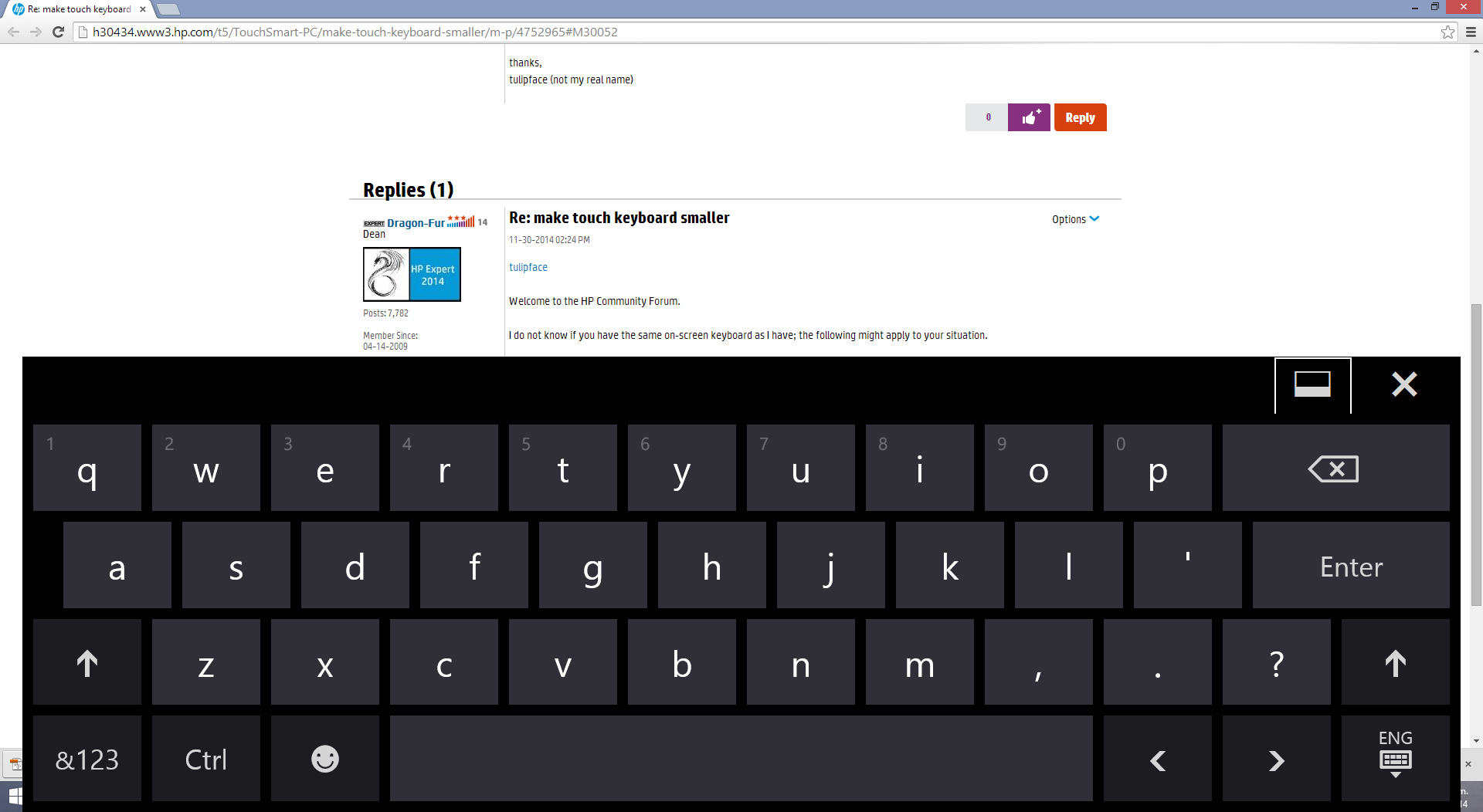 Solved: disable touch keyboard on HP Envy Windows 8 - HP Support