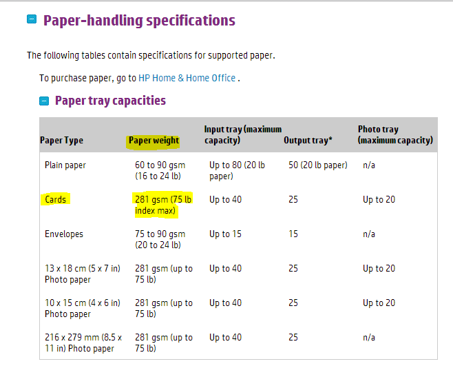 Solved printing 100 lb cardstock on my HP Envy HP Support Community 4772627