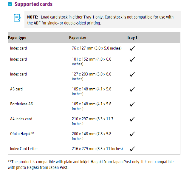 Printing card stock on HP Officejet Pro 8620 HP Support Community