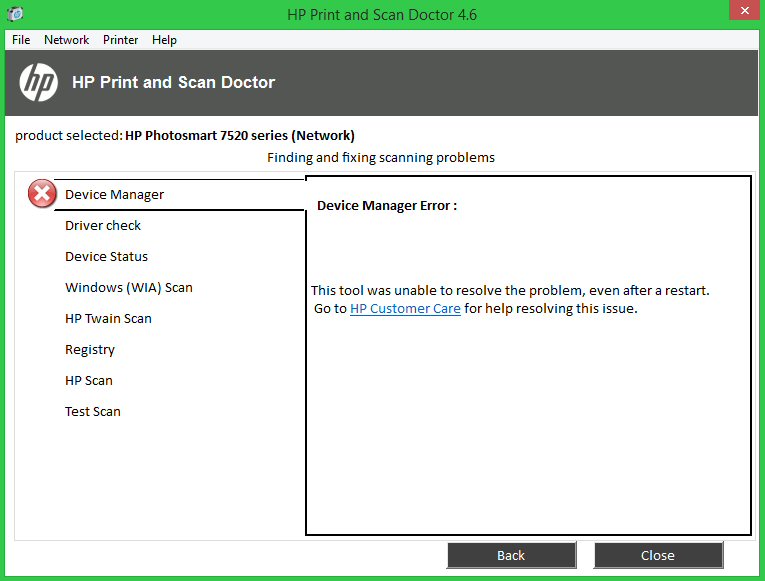 Solved hp photosmart 7520 scan problem Automatic Document Feed HP