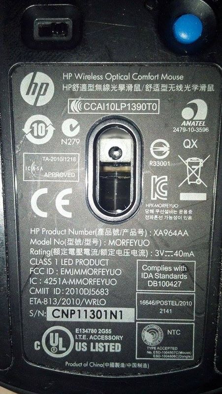 HP wireless Optical Mouse - HP Support Community - 4842243