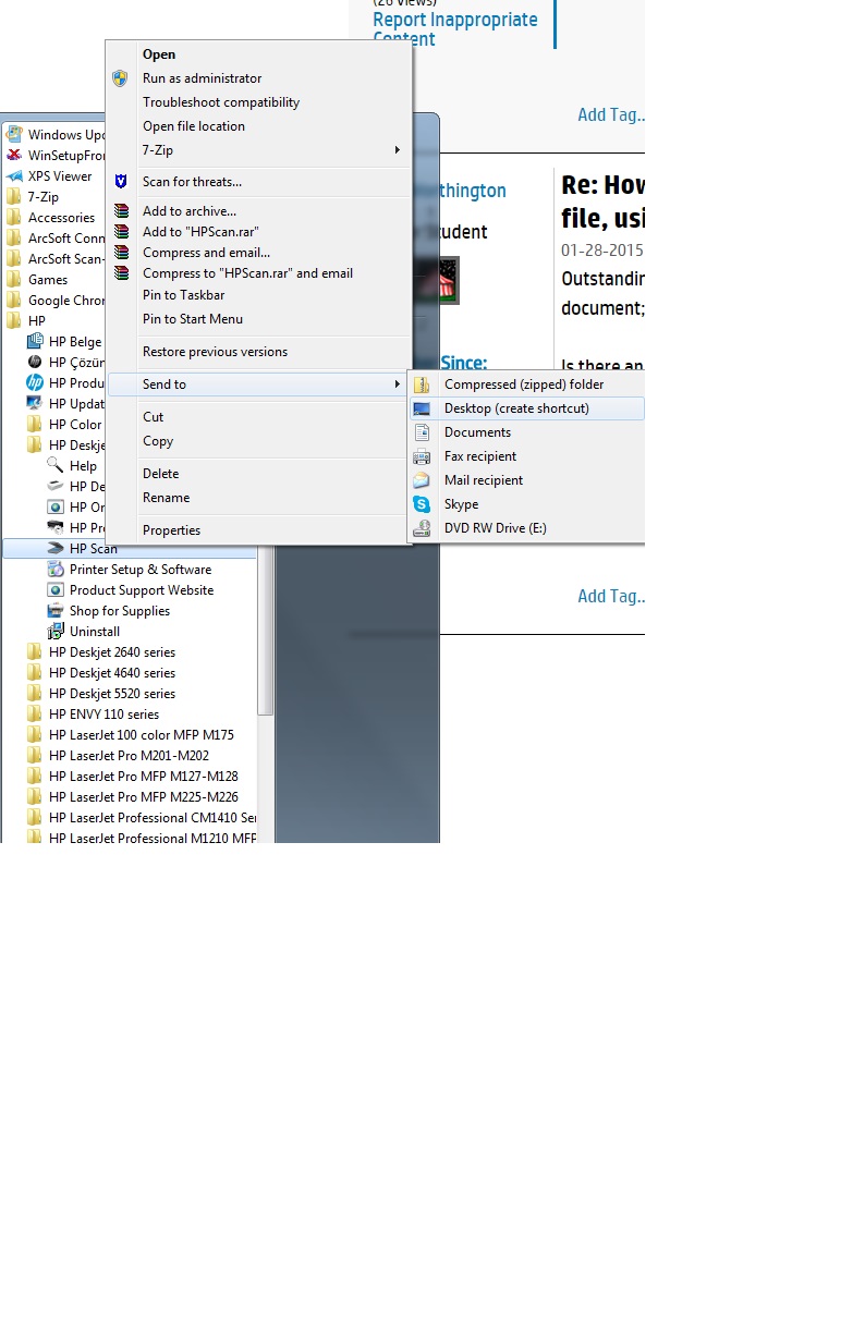 Solved: How do I scan a document, hard copy or MS Word file, using t