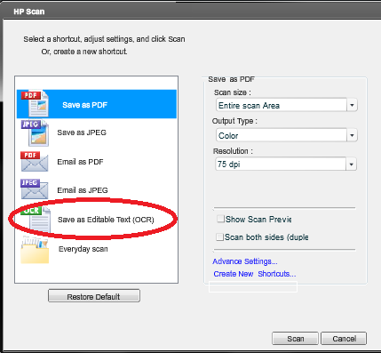 I have Officejet 8610 and want to use OCR to scan a print... - HP Support Community 6502331