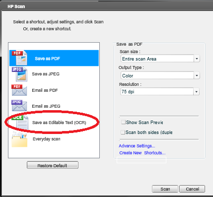 Hp scan software for mac ocr software