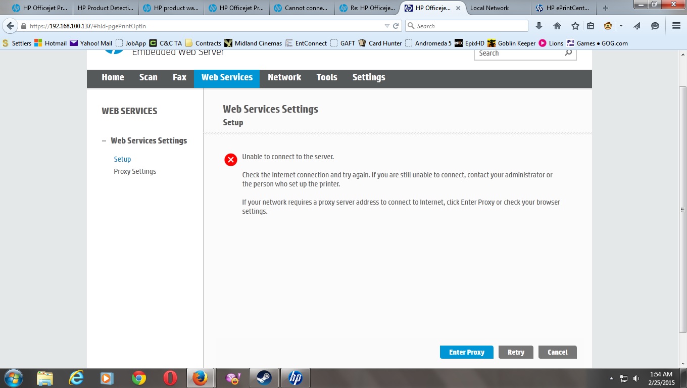 Solved HP Officejet Pro 8610 Web Service Enablement HP Support