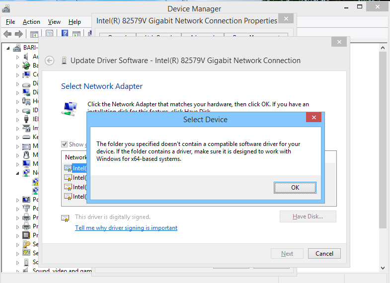 intel 82579 gigabit network connection driver free download