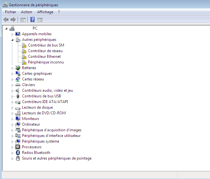 controleur de bus sm windows 7 hp