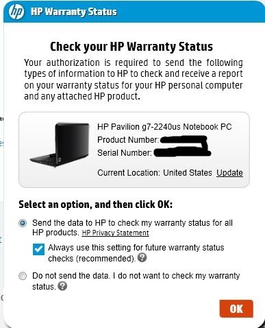 Is this Warranty Status check legitimate? - HP Support Community - 4989249