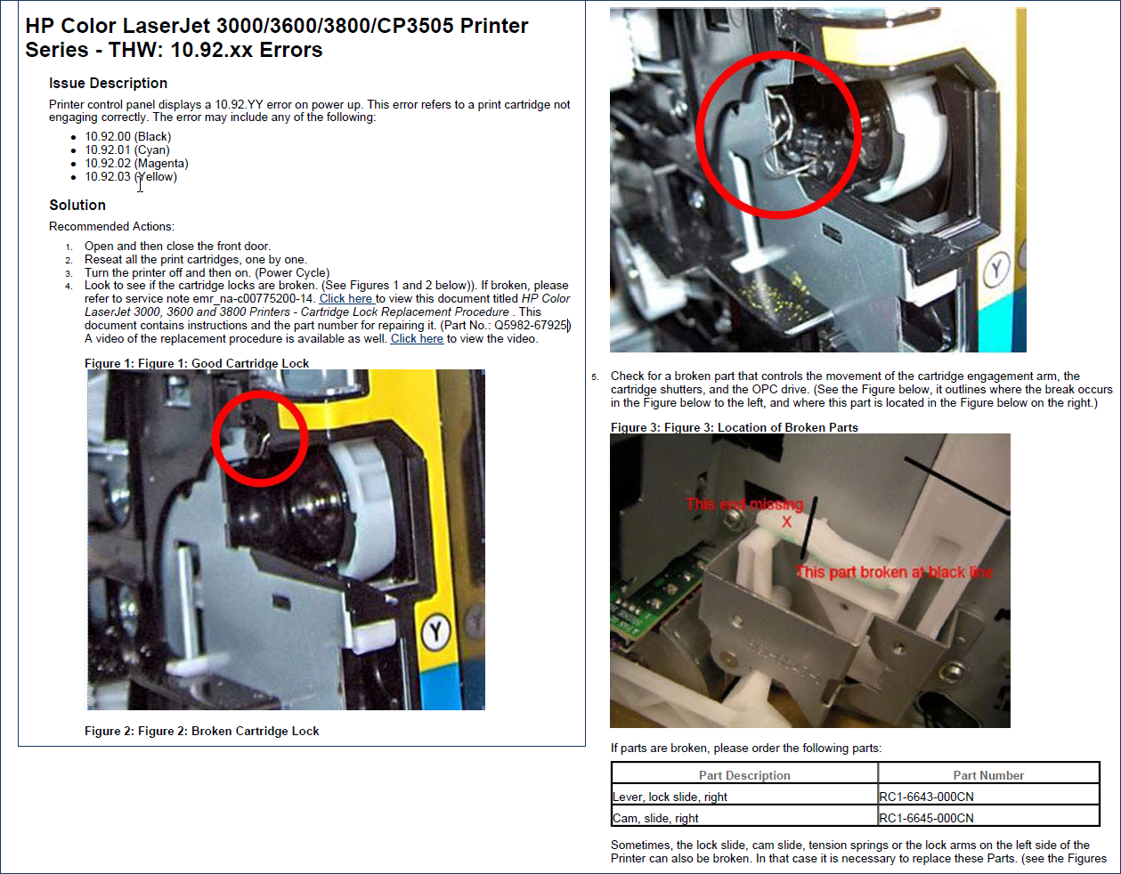HP Color Laserjet 3800 - 10.92.03 Cartridges Not Engaged err... - HP  Support Community - 4993510