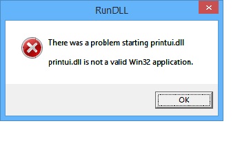 Error message "printui.dll is not a win32 app" - HP Support Community -  5097151