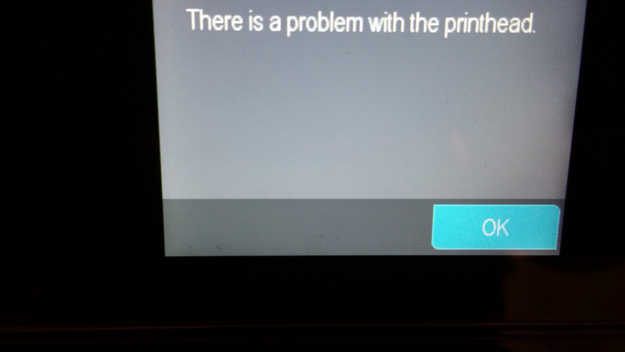 hp officejet 6830 problem with printhead