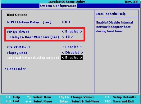 hp mini 110 quickweb