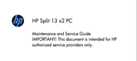 HP Split Service Manual