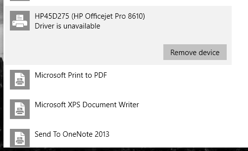 Solved: OfficeJet Pro 8610 - Windows 10 Driver Issue - HP Support Community  - 5216030