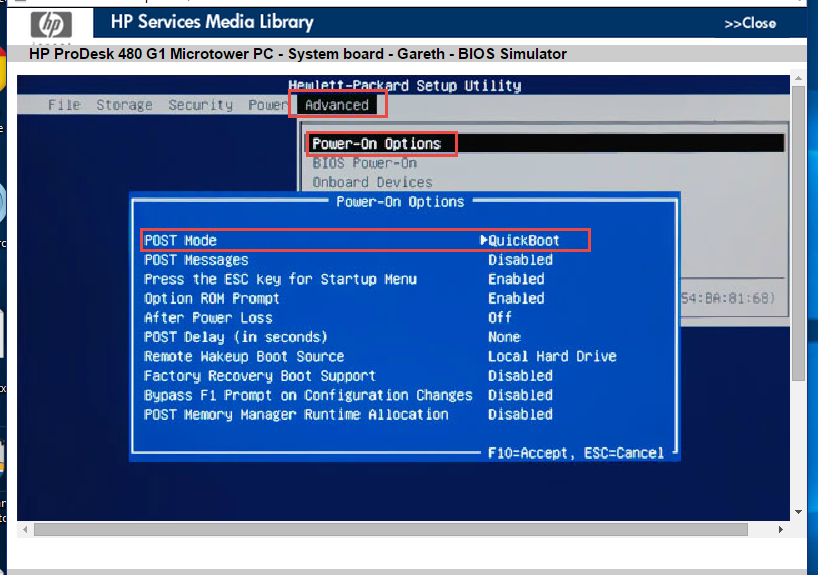 BIOS ACCESS to disable quick boot - HP Support Community - 5231690