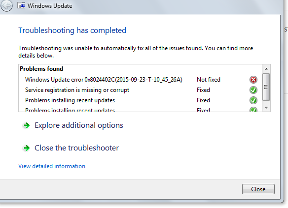 Solved: Windows 7 windows update fails to repair - HP Support Community ...