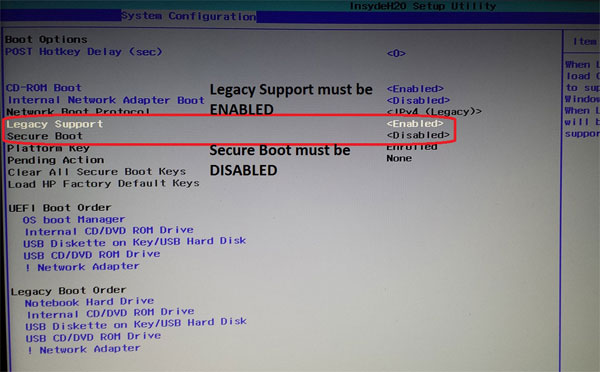HP 15-ba005cy won't save BIOS boot settings. - HP Support Community -  6125265