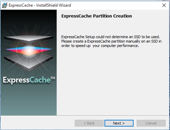 ExpressCache not working with Windows 10 - HP Support Community - 5175984 image.