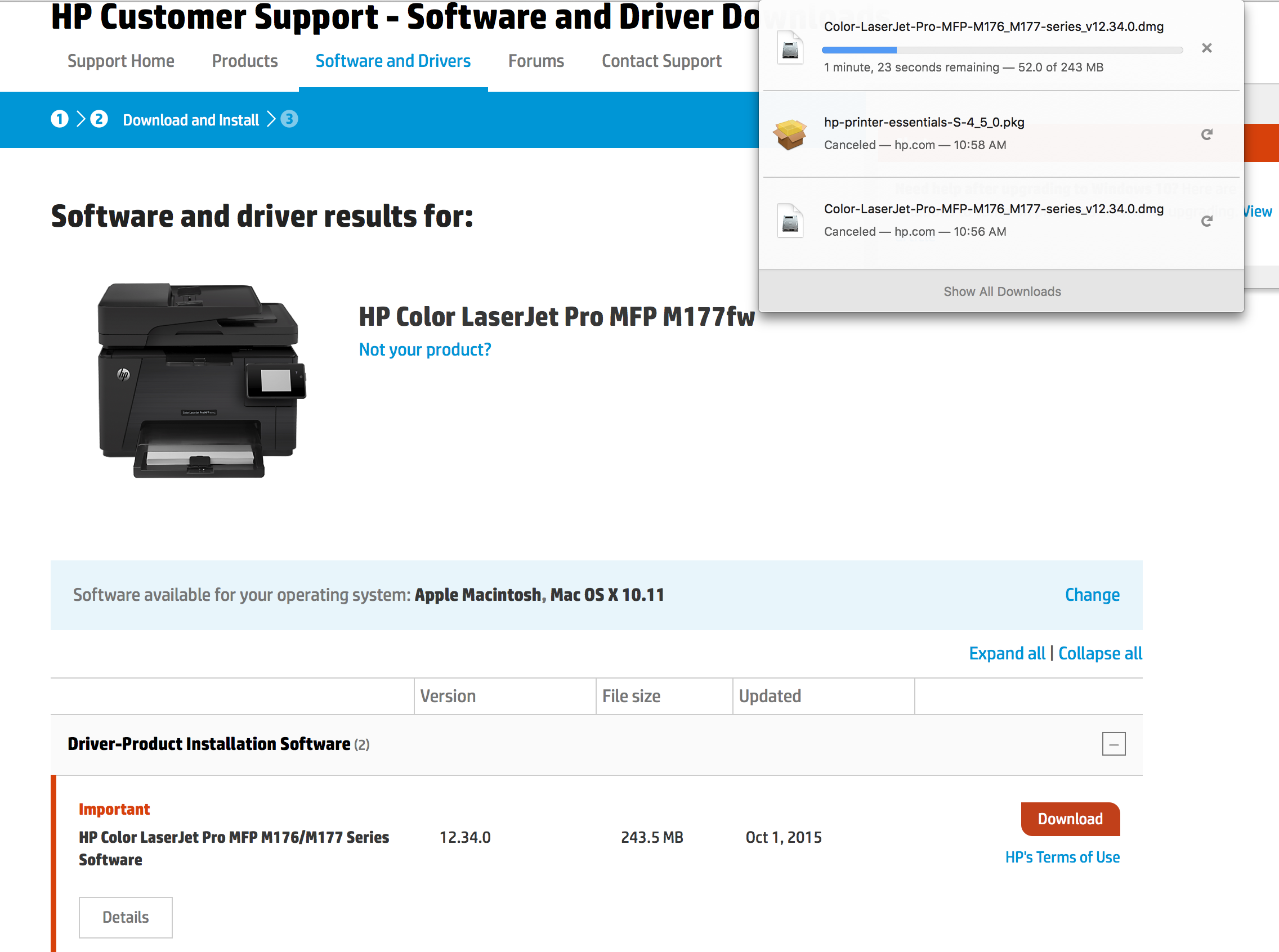 Solved: Unable to download software for HP Color LaserJet ...