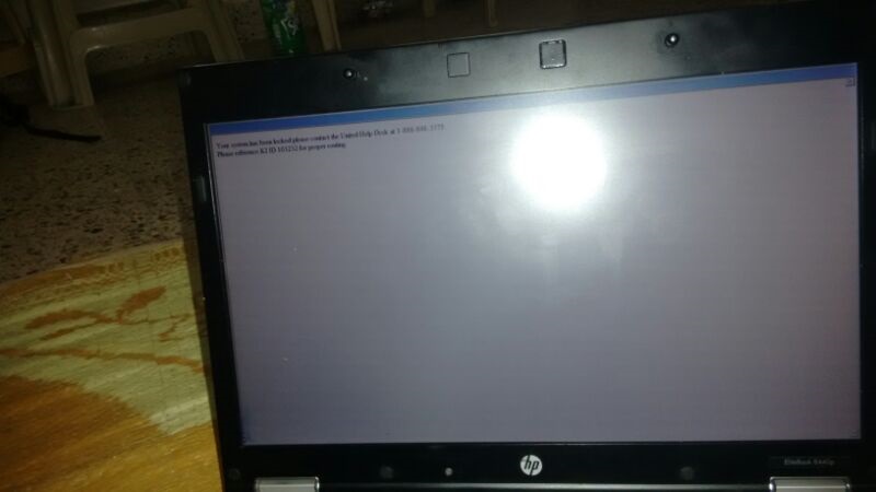 hp elitebook 8440p " Your system has been locked please cont... - HP Support  Community - 5396074