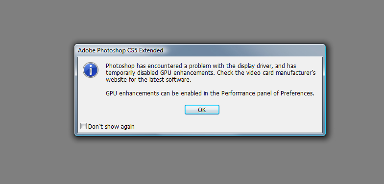 Has encountered a problem. Ошибка GPU. Photoshop has encountered an Error and needs to close.