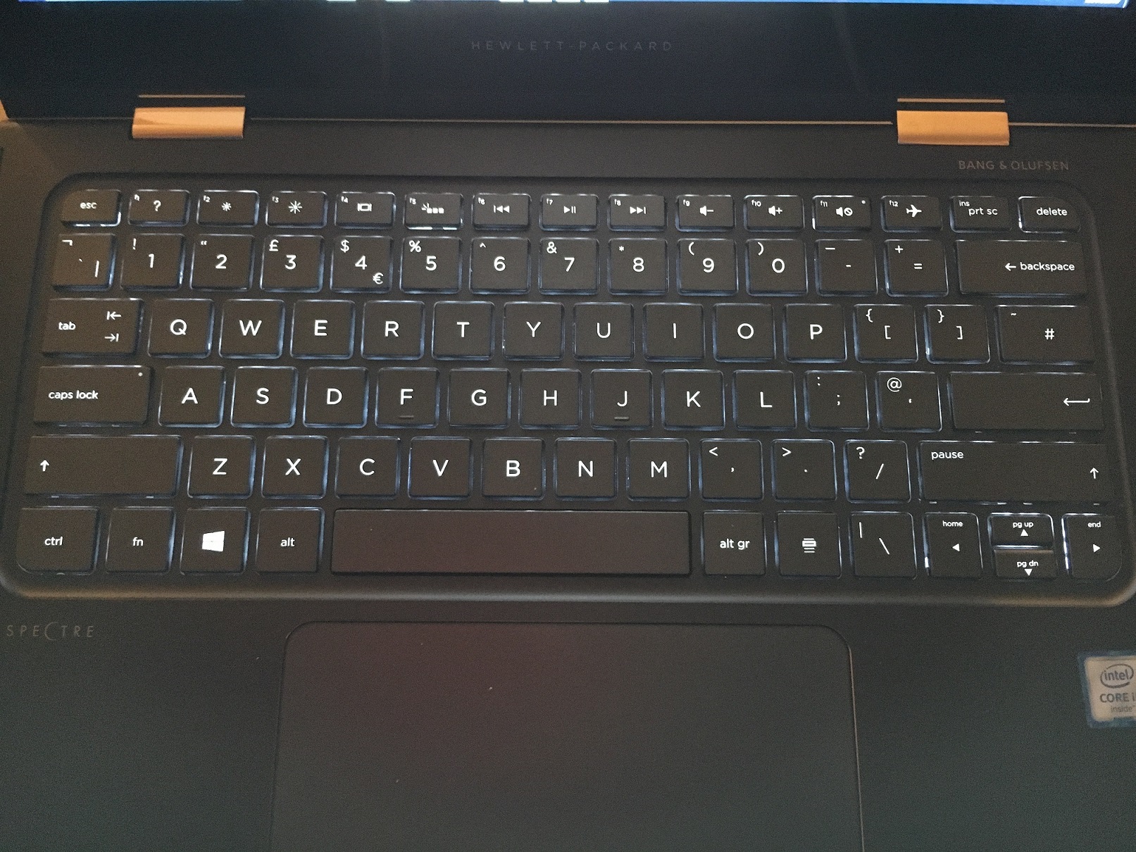 Keyboard lighting control hp spectre x360