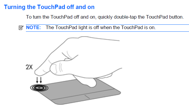 Image result for disabling touchpad + hp