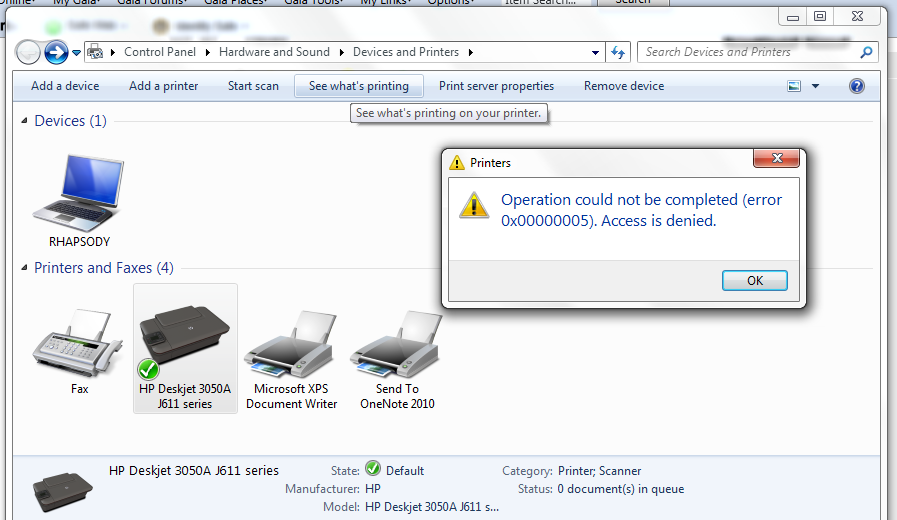 Deskjet 3050a J611 SERIES won't print HP Support Community 891319