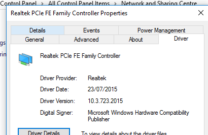 Realtek PCIe FE Family Controller - only 100Mbps slow connec... - HP  Support Community - 5508498