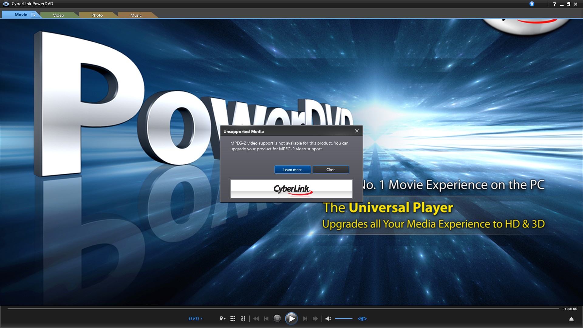 Solved: Cyberlink PowerDVD no longer plays DVD's - HP Support Community -  5508546