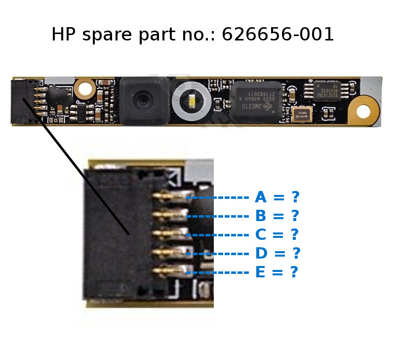 Solved: Pin layout of webcam module - HP Support Community - 5562790