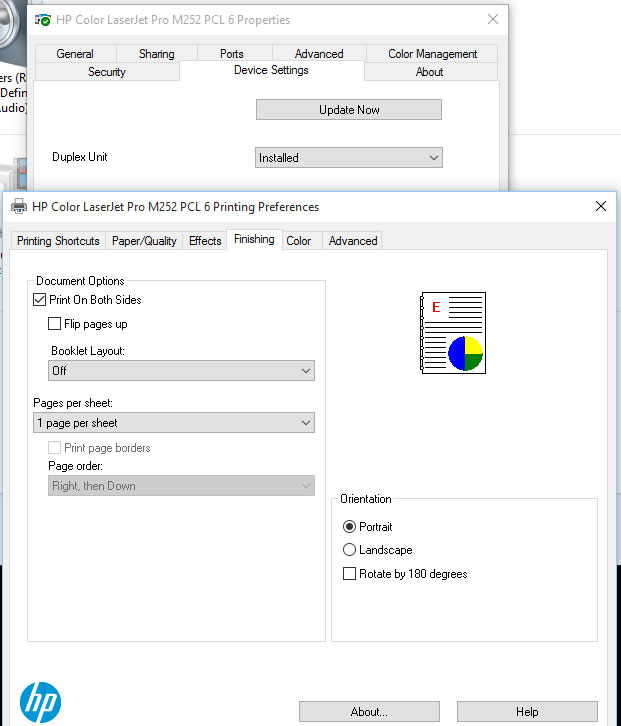 Solved HP Color LaserJet Pro M252n automatic duplex not working HP Support Community 5572850