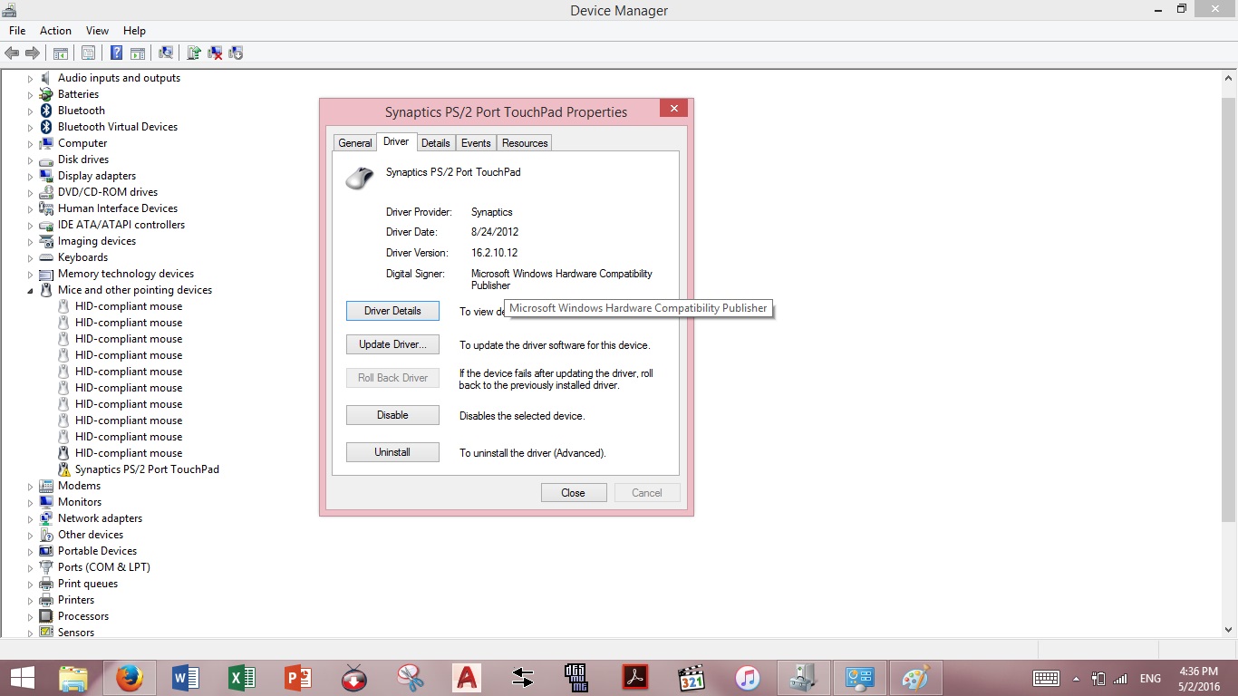 Synaptics PS/2 Touchpad Code 24 HP Support Community 5605336