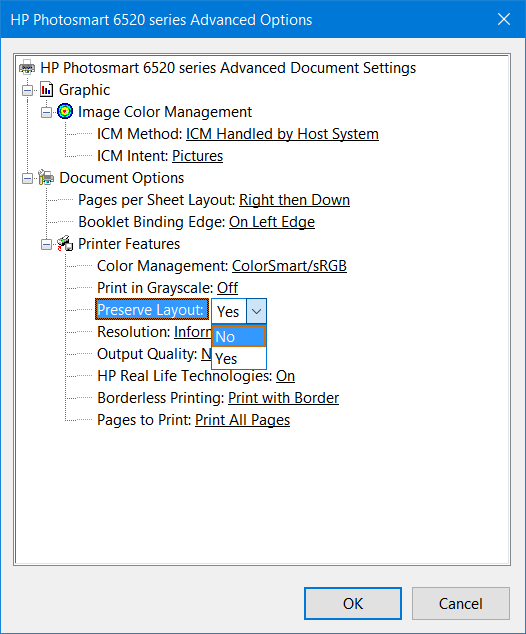 Solved: HP Photosmart 6520 wrong margins - HP Support Community - 5638646