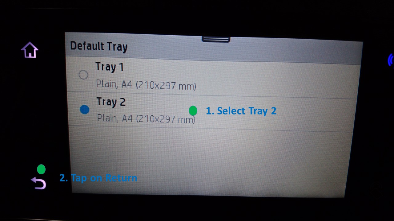 OfficeJet 8740 Copy Default Tray
