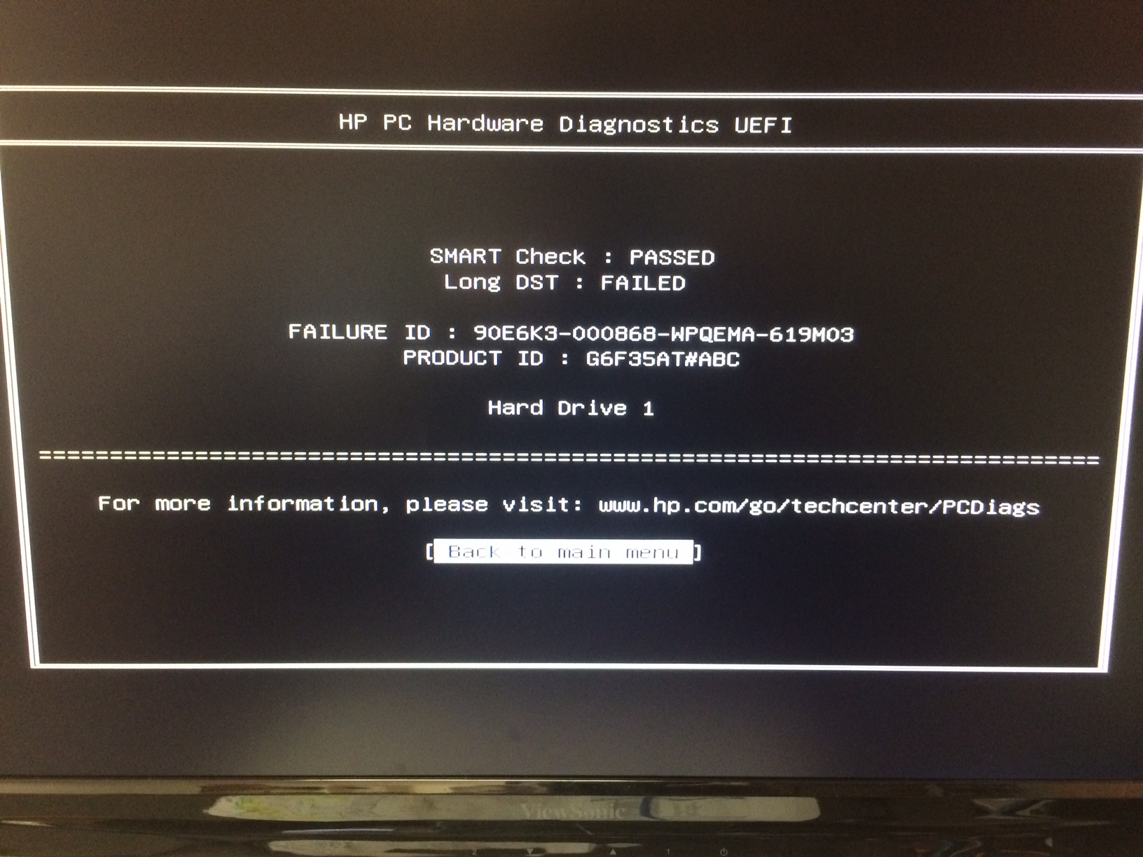 Solved: HP failure ID : 90E6K3-000868-WPQEMA-60RD03 on ThinClient HP Support Community 5696821