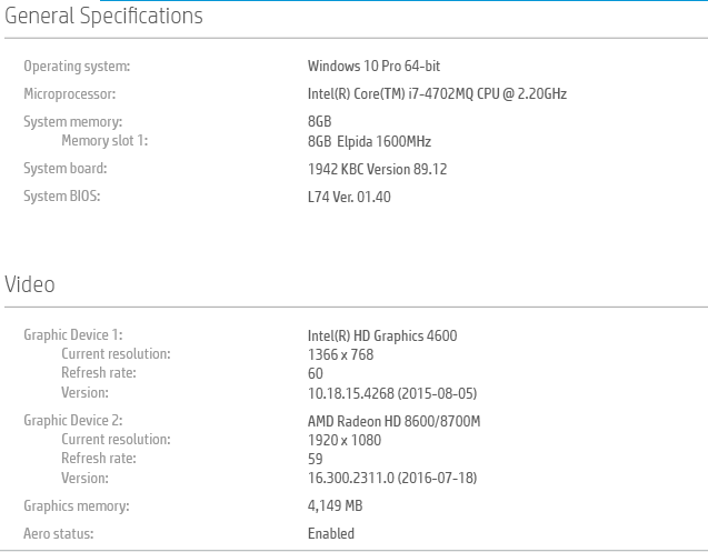 Display Driver Intel Hd Graphics Drivers For Windows 8 R St Hp Support Community