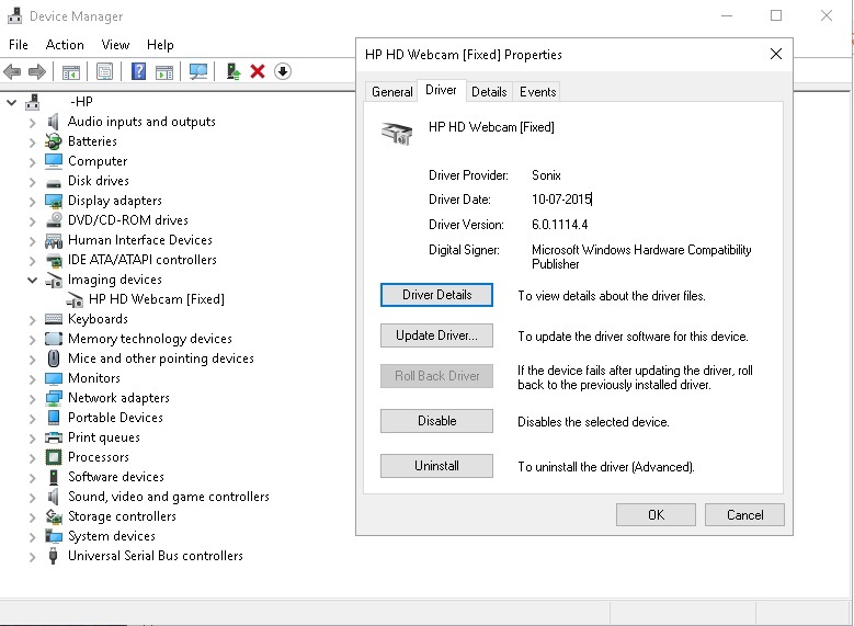 Solved: HP HD Webcam [Fixed] - Page 2 - HP Support Community - 5734683