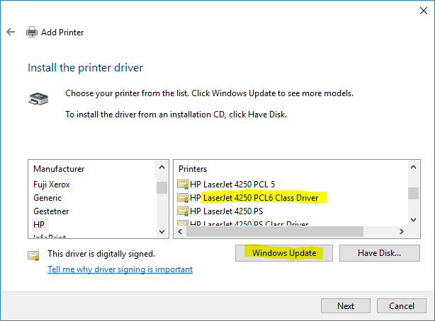 Laserjet 4250 PCL6 Class Driver - HP Support Community - 5740222
