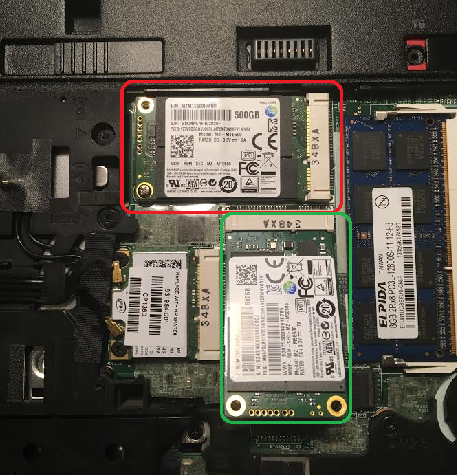 Solved: 1 of the 2 available SSD slots in EliteBook 8570w not workin... - HP  Support Community - 5743990