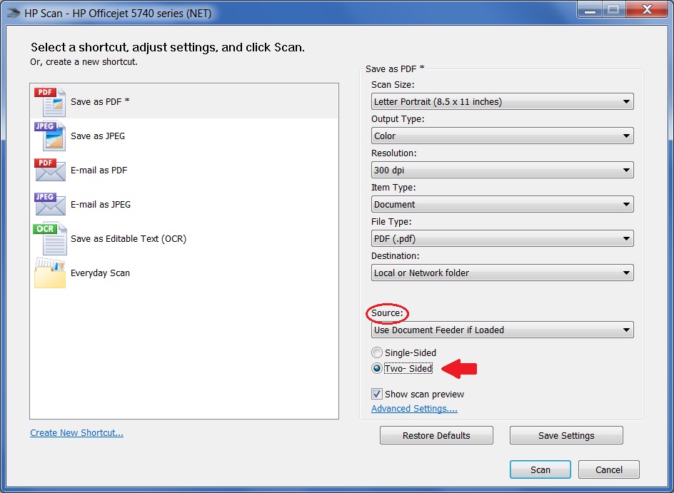 Solved 5740 2sided scanning (duplex) using ADF HP Support
