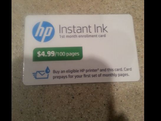 hp enrollment card