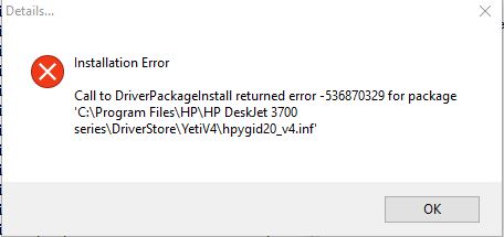 Solved: Error on installing HP DeskJet 3720 on Windows 10 - 53687032... - HP  Support Community - 5802437
