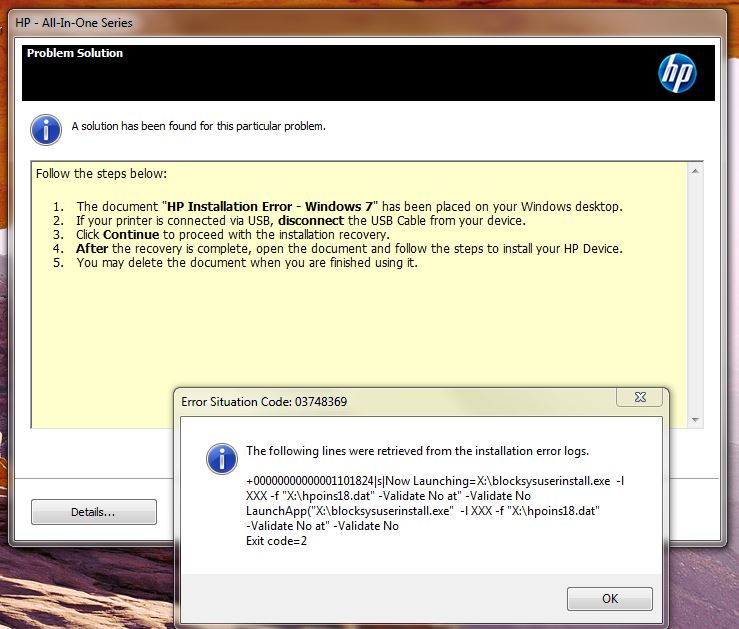 Solved: HP Solution Centre Software Failed Installation - HP Support ...
