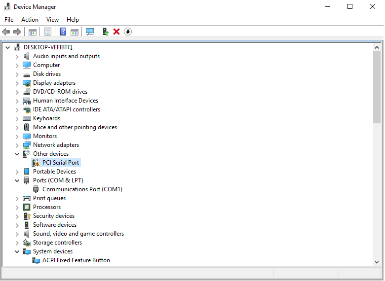 Solved Pci Serial Port Driver Windows 10 Hp Support Community